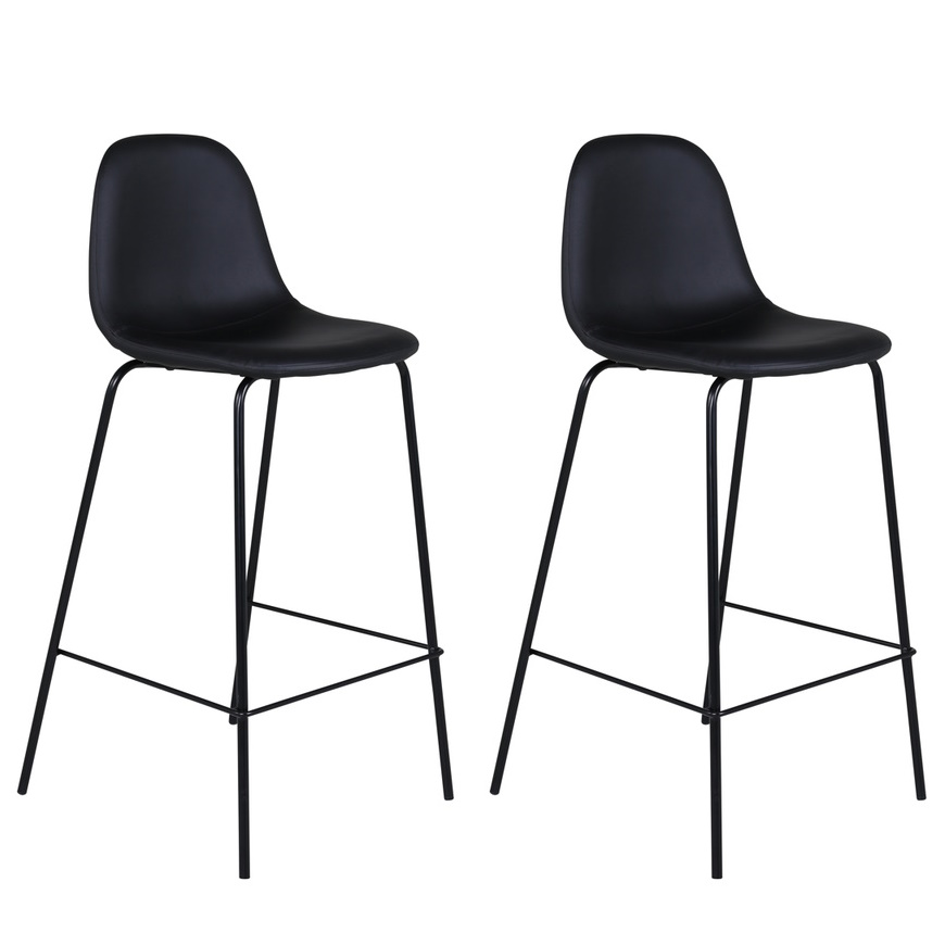 Set van 2 Onni Barkrukken Zwart 77cm