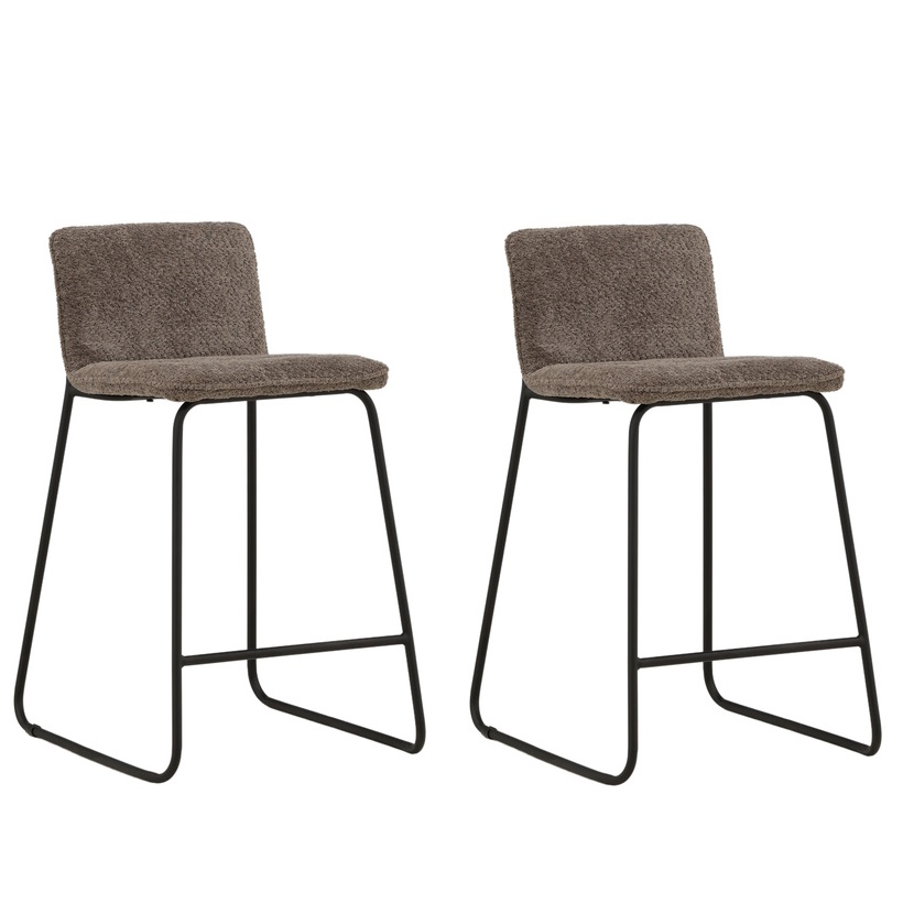 Set van 2 Sami Barkruk Donkergrijs 65cm