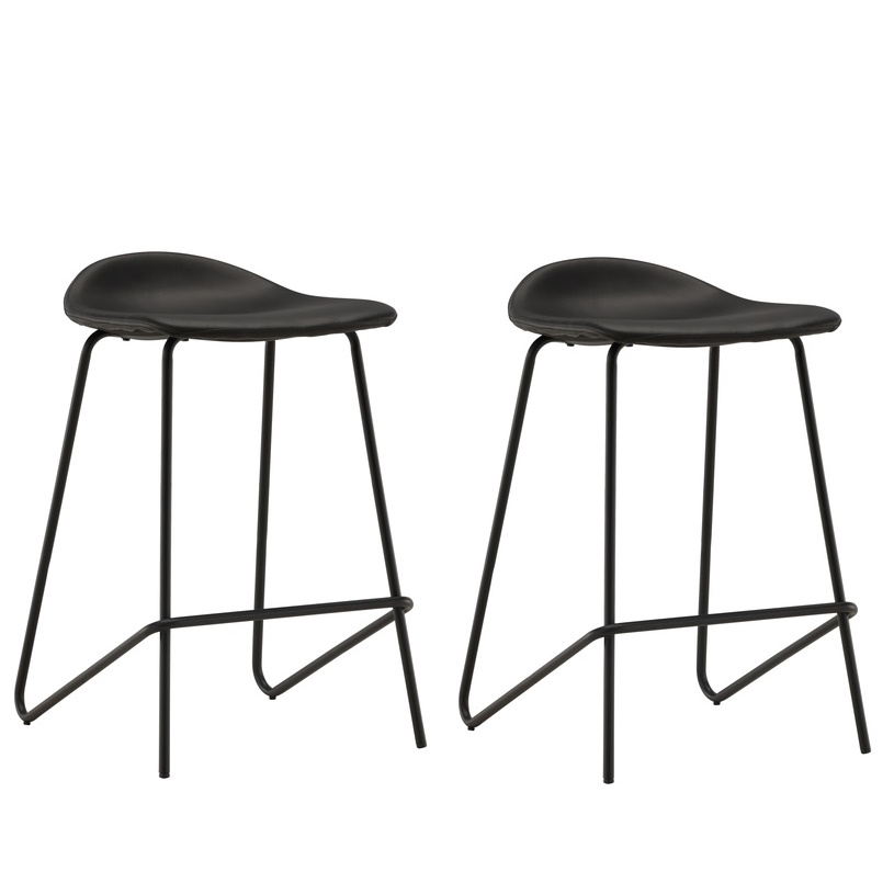 Set van 2 Simo Barkrukken Zwart 66cm