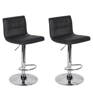 Set van 2 Torres Barkrukken Chroom - Zwart