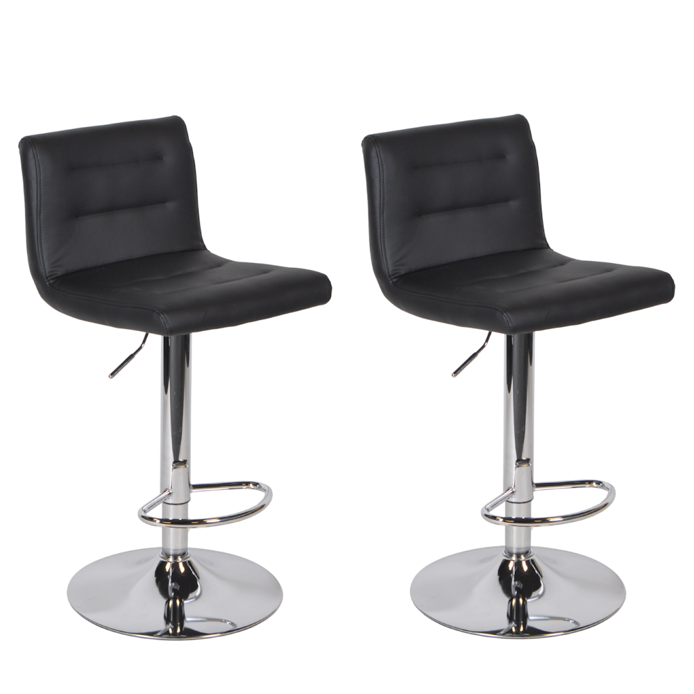 Set van 2 Torres Barkrukken Chroom - Zwart